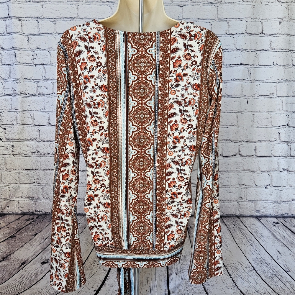 Venus Surplice Blouse with Faux Tie - Picture 4 of 12